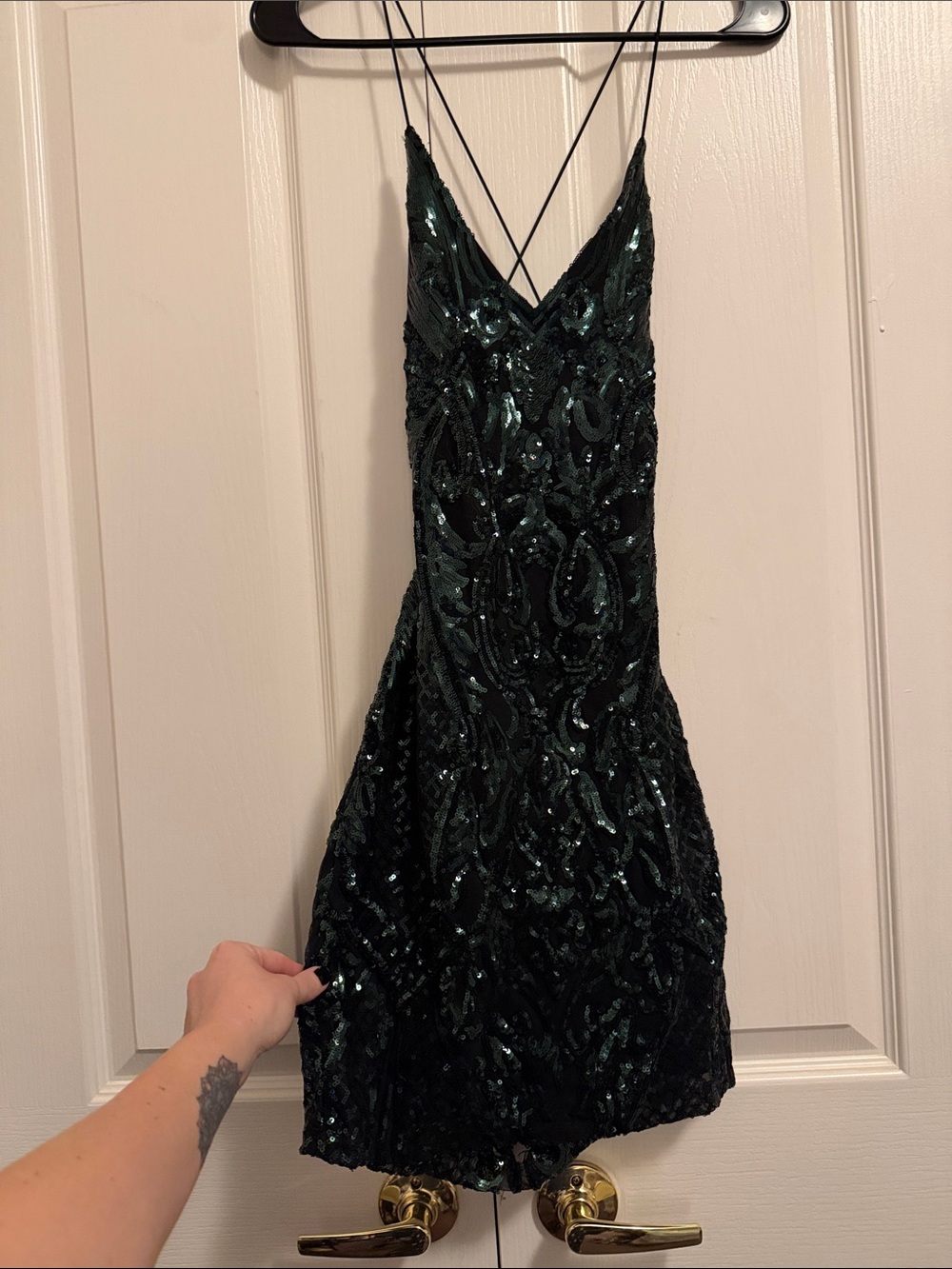 Windsor Bodycon Green Sequin Dress
